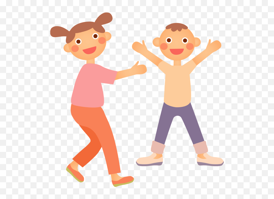 Clipart Brother And Sister Silhouette - Sister Brother Png Emoji,Sister Clipart