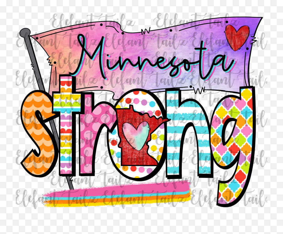 Colorful Minnesota Strong - Dot Emoji,Strong Clipart