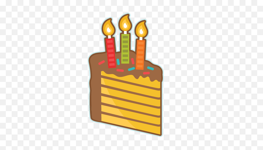 Birthday Cake Svg Scrapbook Cut - Piece Birthday Cake Clipart Emoji,Birthday Party Clipart