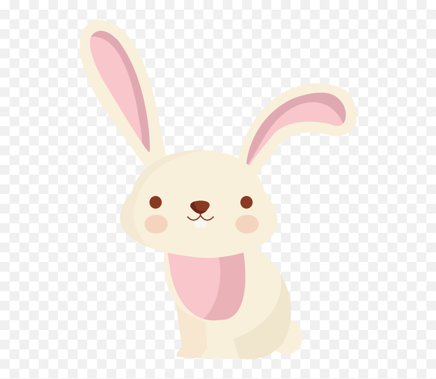 Easter Bunny Rabbit Cartoon Illustration - Vector Cute Cute Transparent Bunny Png Emoji,Easter Bunny Png