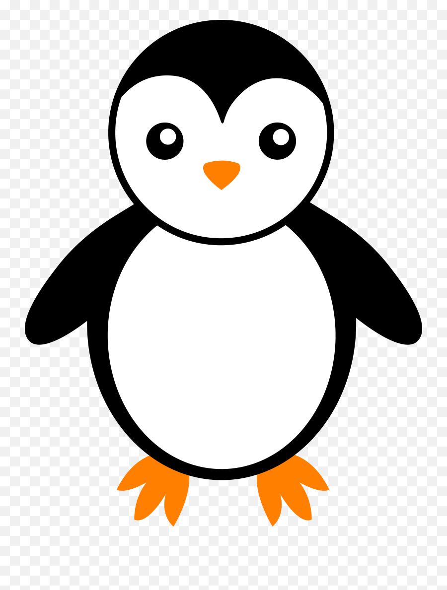 Penguin Black And White Penguins - Cute Penguin Clip Art Black And White Emoji,Penguin Clipart
