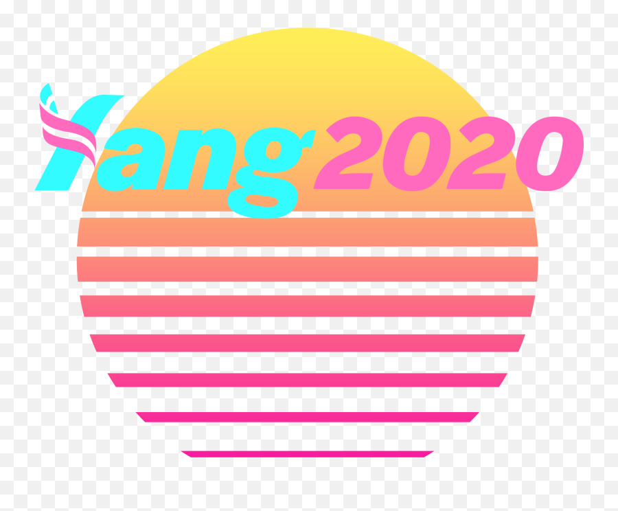 Vaporwave Yang Logo - Yang 2020 Vaporwave Logo Emoji,Vaporwave Logo