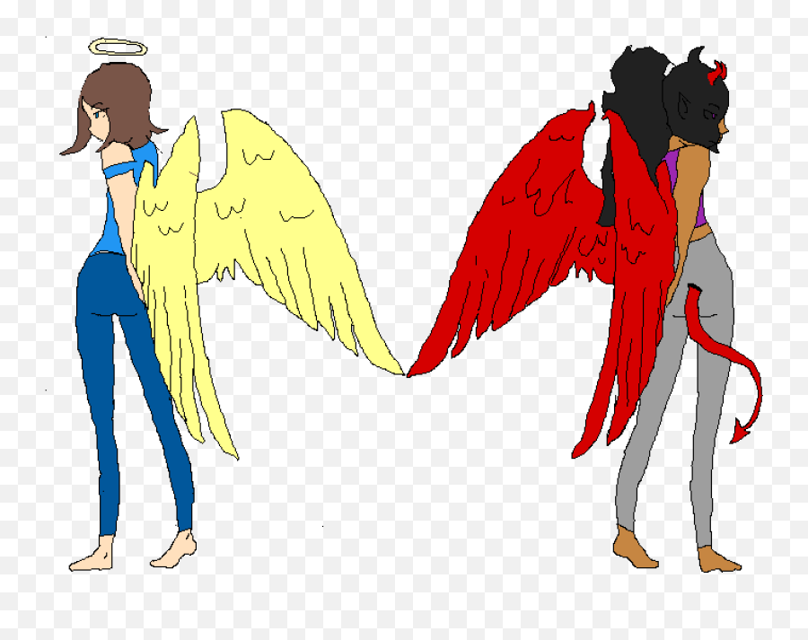 Devil Tail - Transparent Angel And Devil Png Emoji,Devil Tail Png