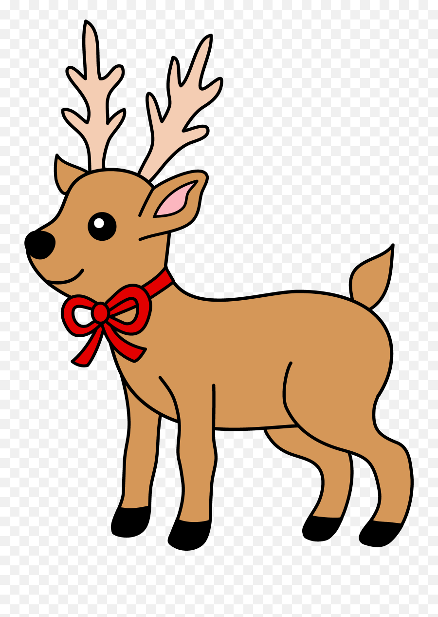 Cute Deer Clipart - Christmas Reindeer Clipart Emoji,Deer Clipart