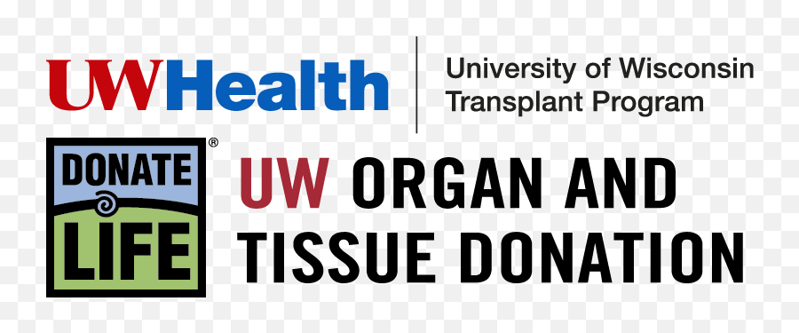 Initialcombooflogos - National Kidney Foundation Of Wisconsin Donate Life Emoji,University Of Wisconsin Logo