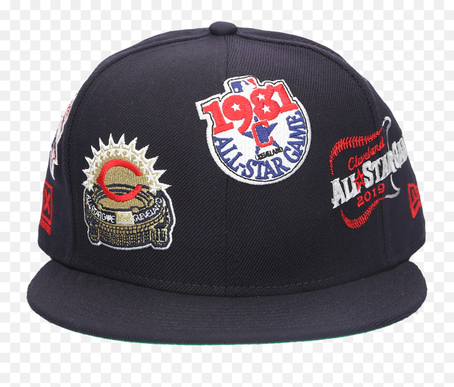 New Era Xhibition X Cleveland Indians Asg 59fifty Hat - Navy For Baseball Emoji,Cleveland Indians Logo History