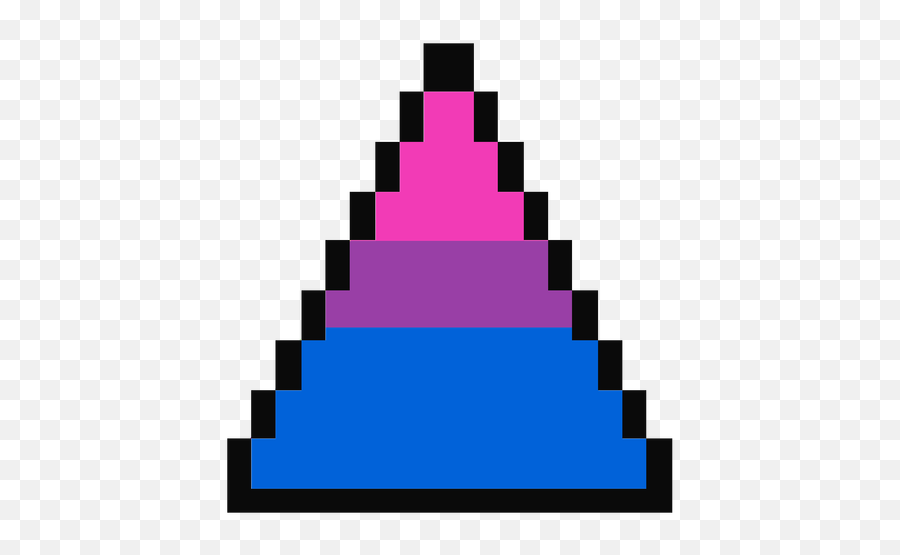 Bisexual Triangle Stripe Pixel Flat - Transparent Png U0026 Svg Easter Egg Pixel Art Emoji,Pixel Png