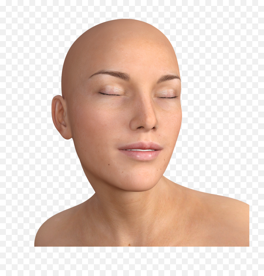 Woman Bald Head Face Head Png - Bald Woman Transparent Background Emoji,Head Png