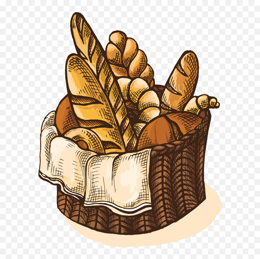 Nychefstore - Bread Basket Drawing Transparent Cartoon Transparent Bread Basket Clipart Emoji,Bread Transparent Background