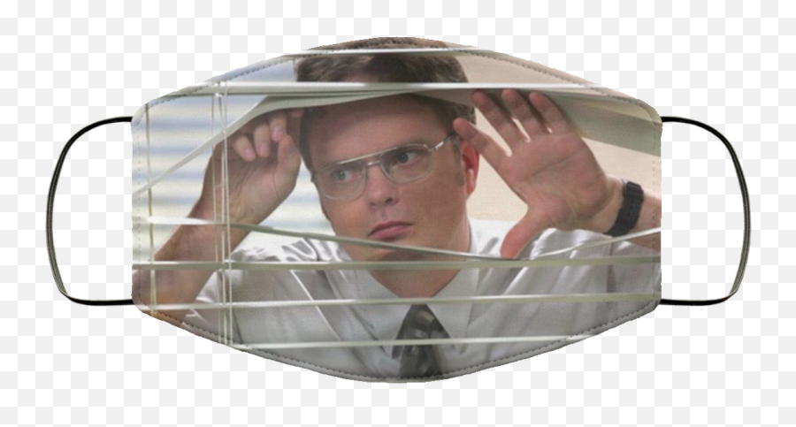 Dwight Schrute Blinds Mask The Office - Office Computer Background Meme Emoji,Dwight Schrute Png