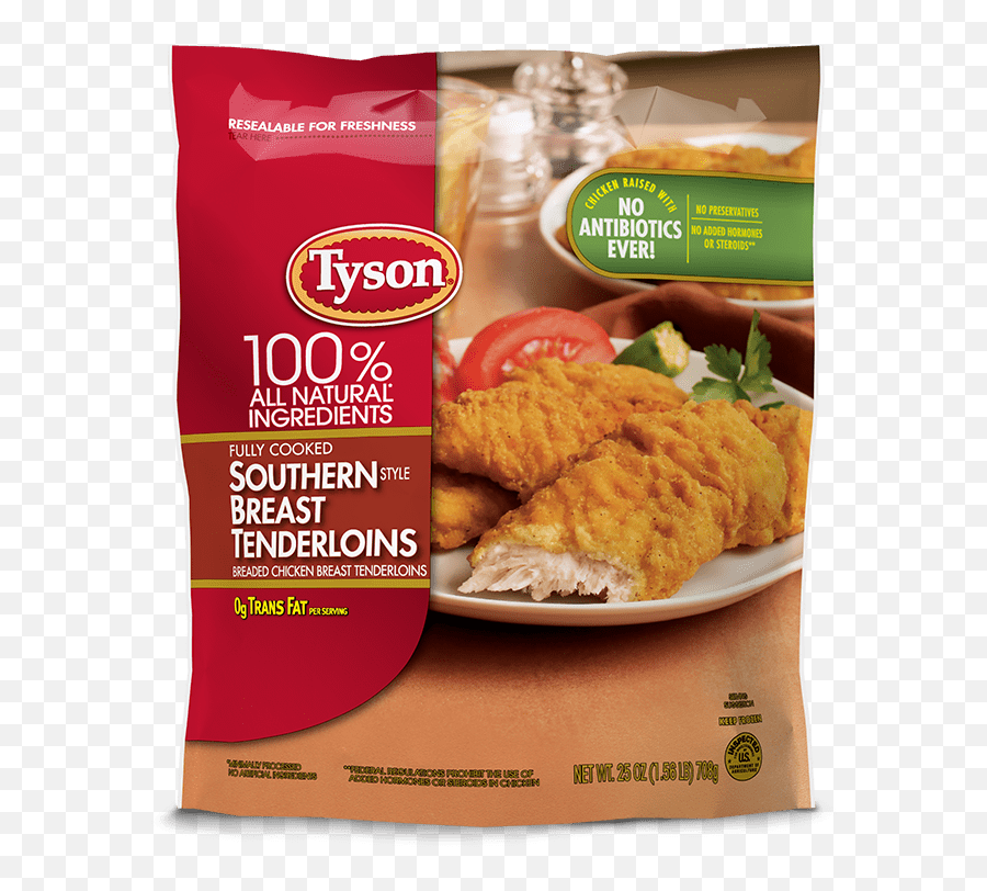 Southern Style Chicken Tenders Tyson Brand - Tyson Southern Chicken Breast Tenderloins Emoji,Fried Chicken Transparent