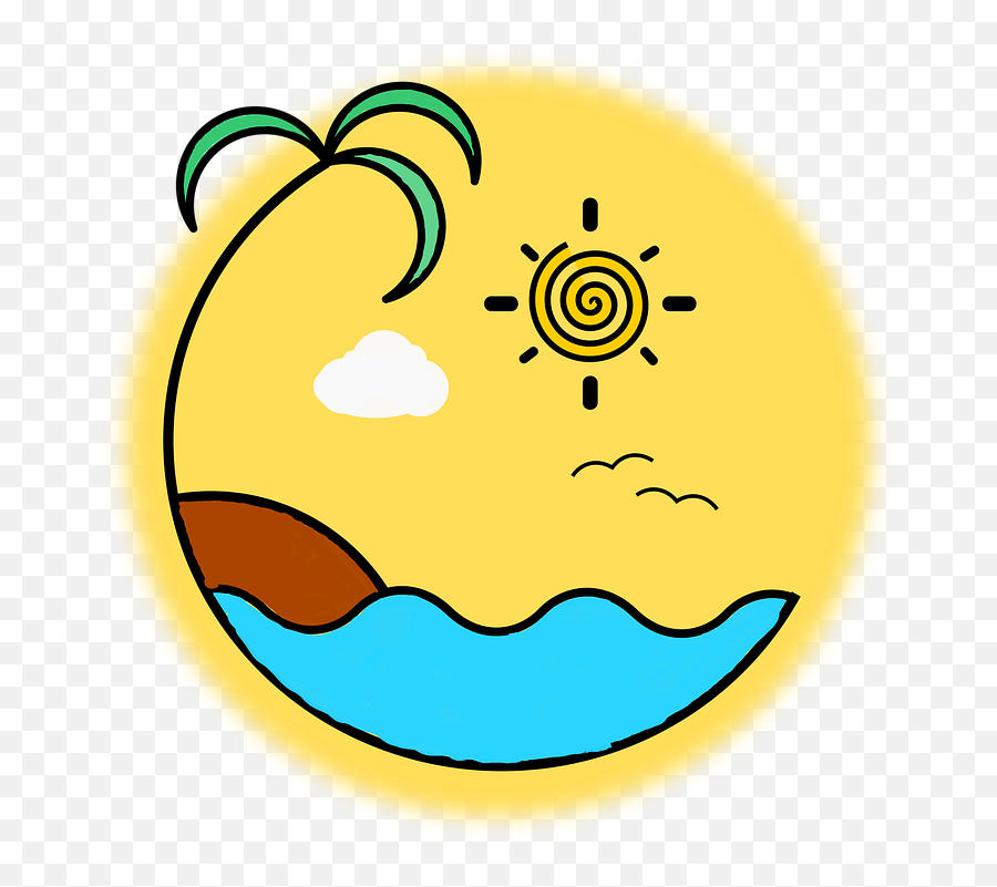 Beach Sun Ocean Sunrise Sunset Summer Water - Circle Sol E Mar Png Emoji,Sun Rise Clipart