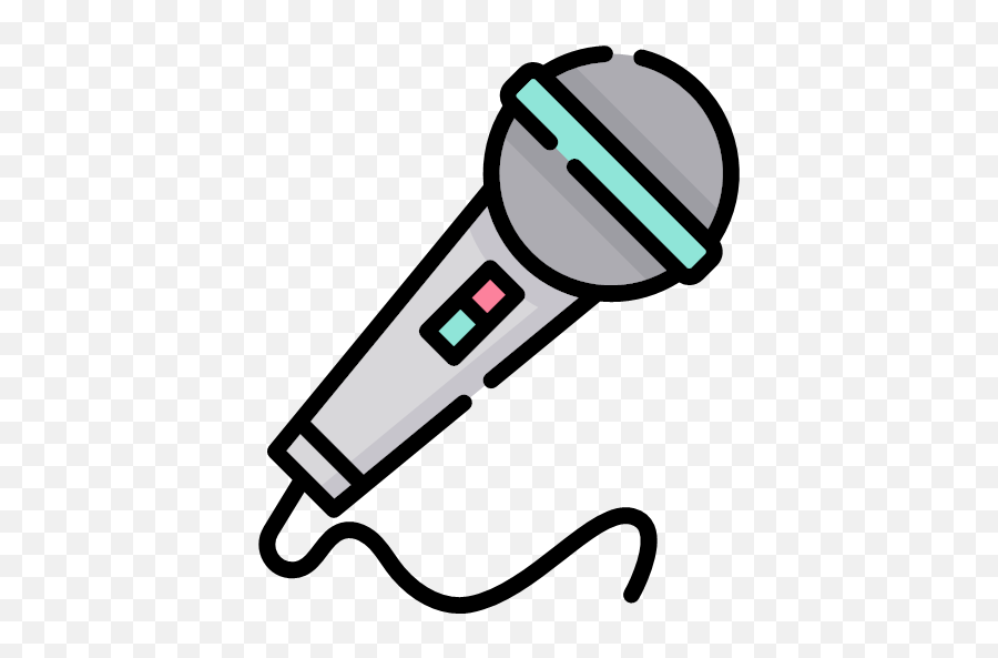 Linecolor Version Svg Mic Icon Emoji,Microphone Icon Png