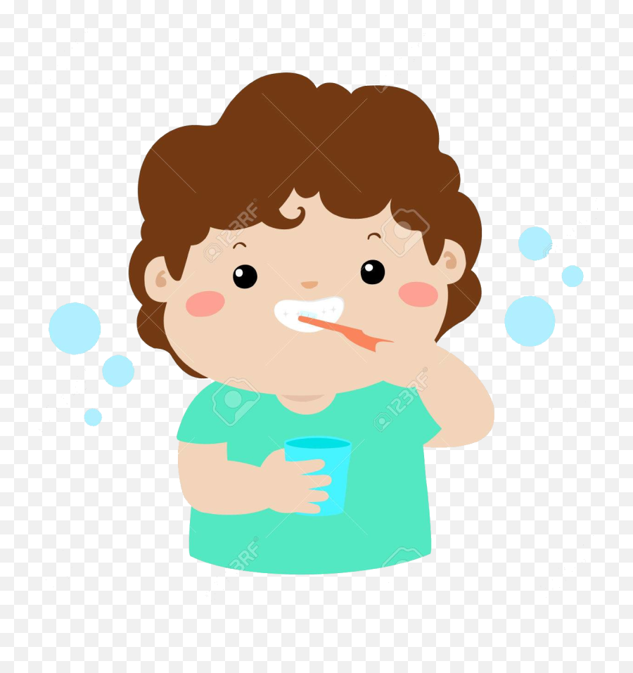 Brush Teeth Boy Brushing Clipart Free - Brushing Teeth Png Clipart Emoji,Brush Teeth Clipart