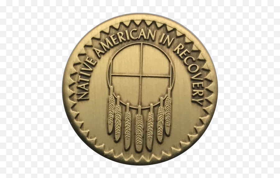 Native American In Recovery Bronze Affirmation Coins Aanaal Anon Emoji,Alanon Logo