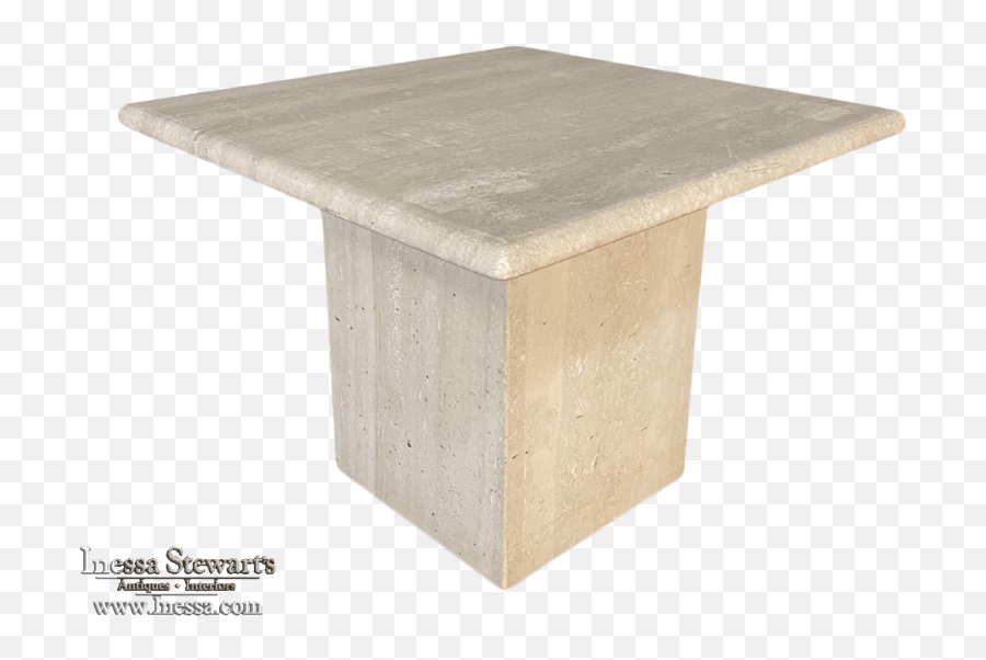 Mid - Century Modern Travertine Square Coffee Table Side Table Emoji,Transparent Coffee Tables
