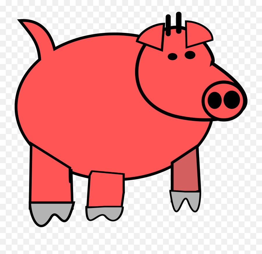 Pig Clipart Cartoon Pig Cartoon - Cartoon Pig Emoji,Pig Clipart