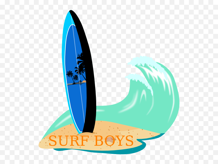 Clipart Wave Surfboard Clipart Wave - Surfboard Wave Clipart Png Emoji,Surfboard Clipart