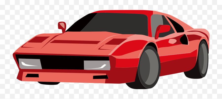 Red Ferrari 288 Gto Clipart Free Download Transparent Png Emoji,Ferrari Transparent