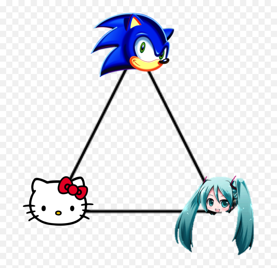 The Love Triangle Sonic The Hedgehog Know Your Meme - Hello Kitty Y Sonic Emoji,Sonic Transparent