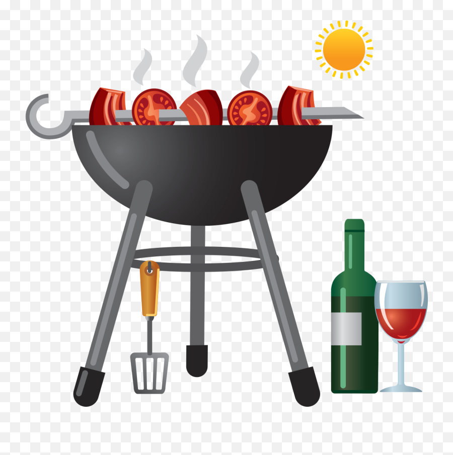 July Clipart Fourth July Food July Fourth July Food - Wine And Grilling Emoji,Happy 4th Of July Clipart
