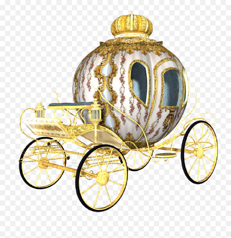 Cinderella Disney Princess Carriage - Gold Cinderella Carriage Png Emoji,Cinderella Png
