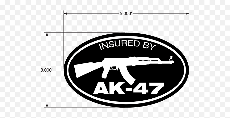 Download Hd Insured By Ak - 47 Decal Ak47 Transparent Png Weapons Emoji,Ak47 Png