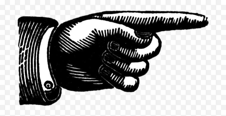 Download Finger Clipart Vintage - Finger Pointing Vintage Pointing Finger Transparent Emoji,Finger Pointing Png