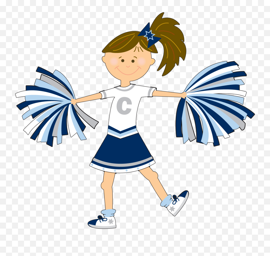 Clipart Kid Cheerleader Clipart Kid Cheerleader Transparent - Kindpng Cheerleading Clipart Emoji,Cheerleader Clipart