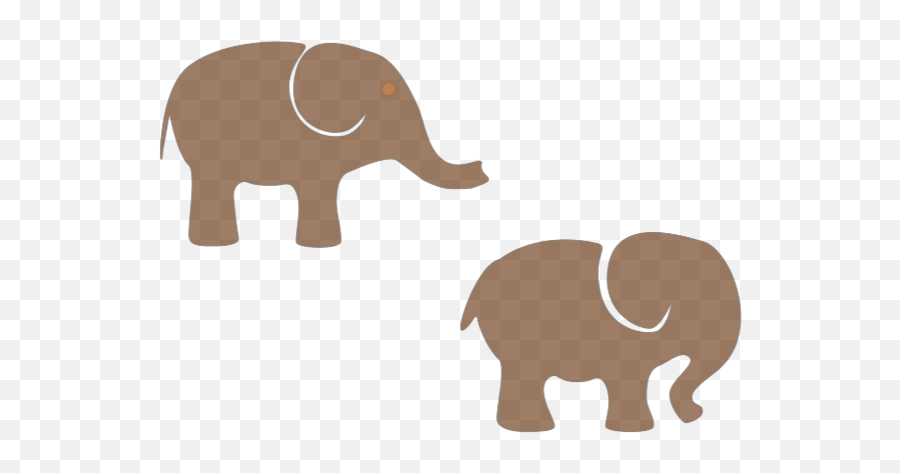 Two Orange Elephants Svg Vector Two Orange Elephants Clip - Totspot Emoji,Elephants Clipart