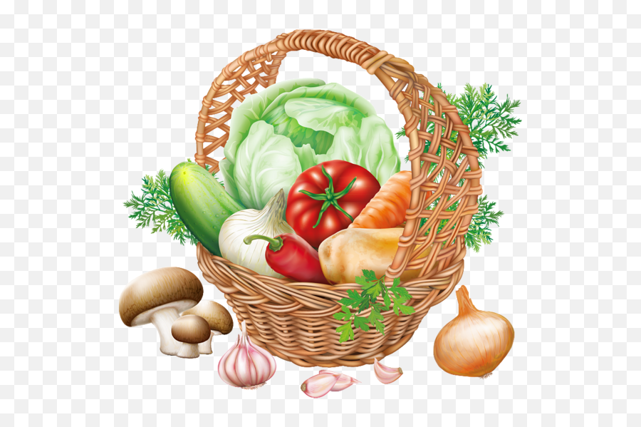 Fruits Transparent Png Images - Outline Vegetable Basket Drawing Emoji,Fruits And Vegetables Clipart