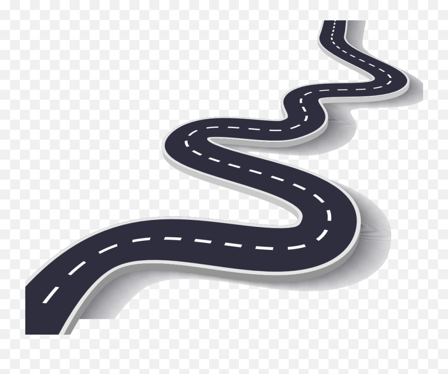 Download Curved Road - Roadmap Clip Art Free Full Size Png Transparent Curved Road Png Emoji,Road Transparent Background