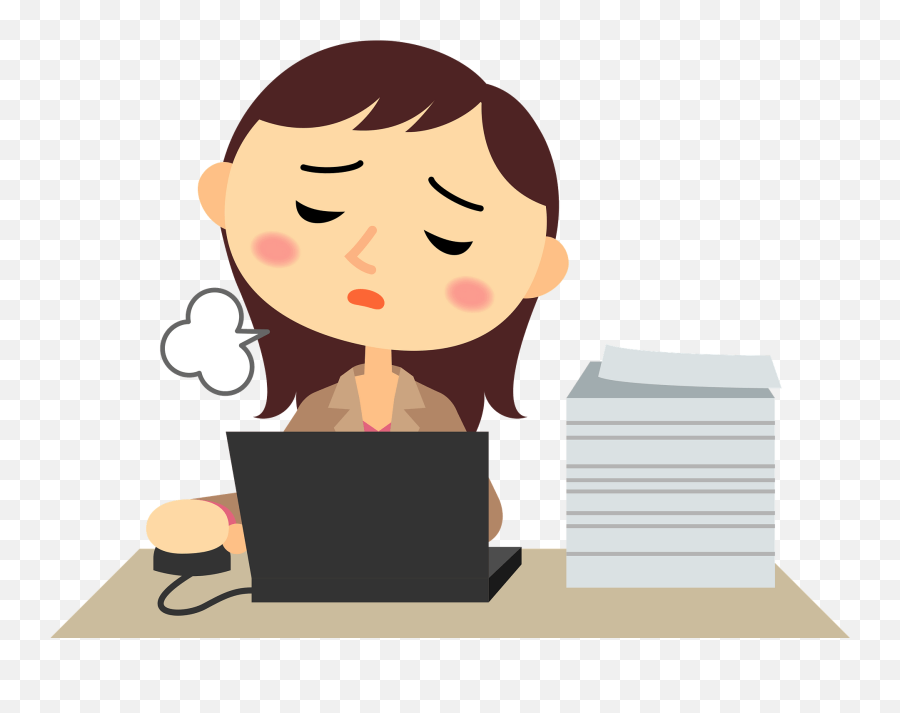 Businesswoman Is Working Hard Clipart Free Download - Green Park Emoji,Work Clipart