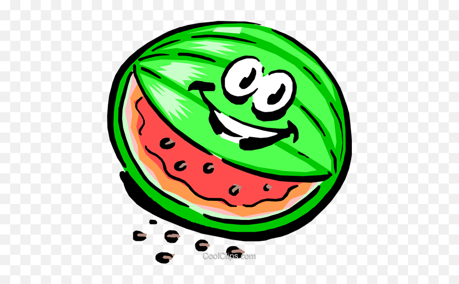 Cartoon Watermelon Royalty Free Vector Clip Art Illustration - Watermelon On A Desk Potential Energy Or Kinetic Energy Emoji,Water Melon Clipart