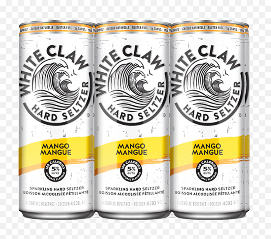 White Claw Sparkling Hard Seltzer Mango - 6 Cans Emoji,White Claw Logo Png