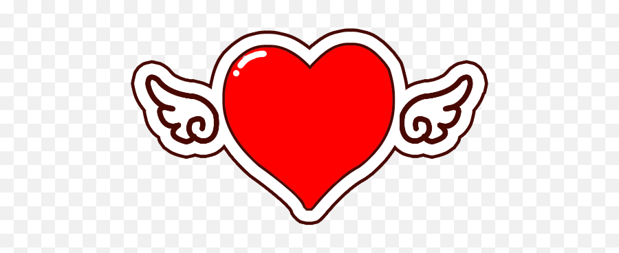 Wing Download Clip Art - Cartoon Heart Wings Png Download Emoji,Heart With Wings Clipart