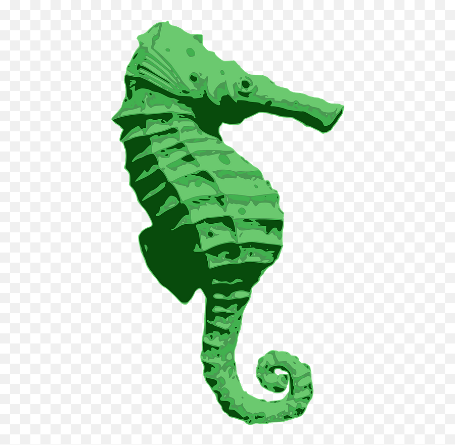 Green Seahorse Clipart - Green Seahorse Clipart Emoji,Seahorse Clipart