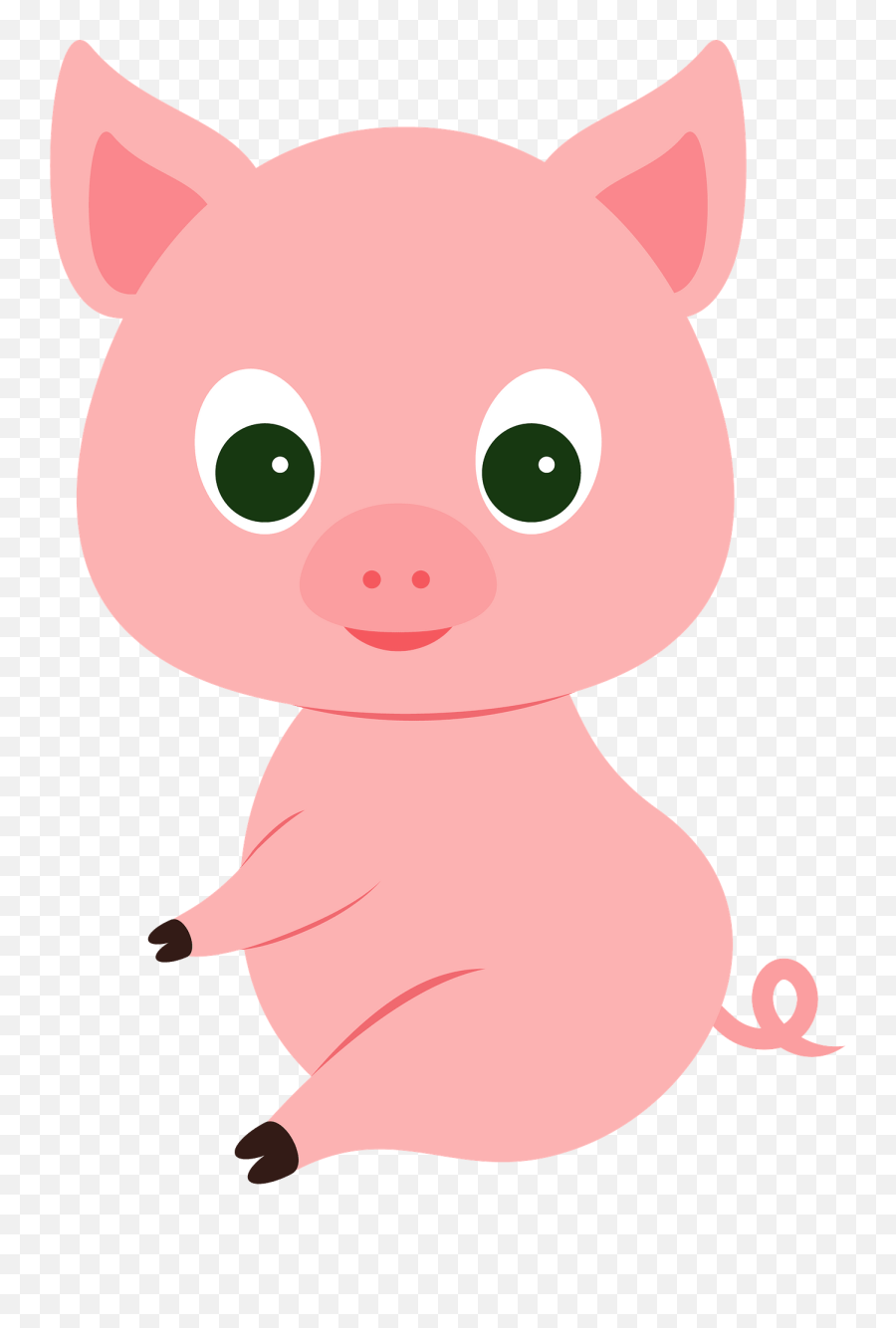 Cute Pig Clipart - Free Cute Pig Clipart Transparent Emoji,Pig Clipart
