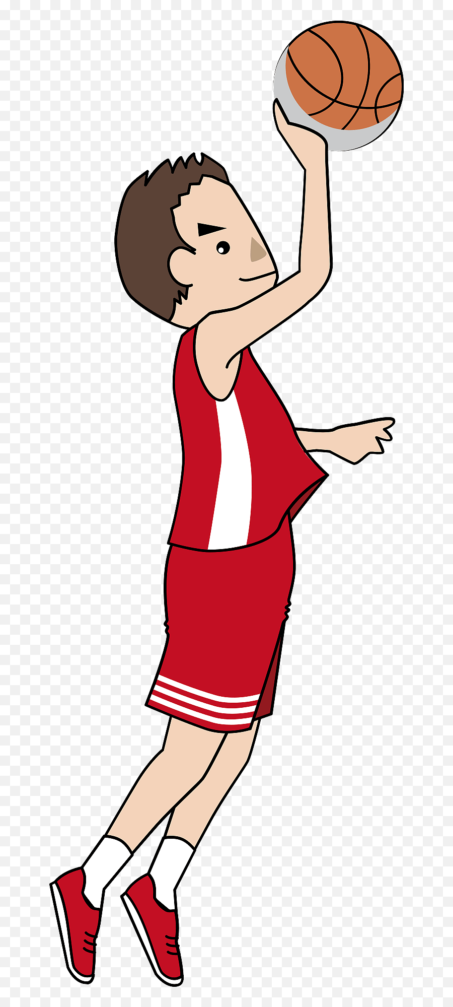 Basketball Player Is Jumping Clipart Free Download Emoji,Basketballs Clipart