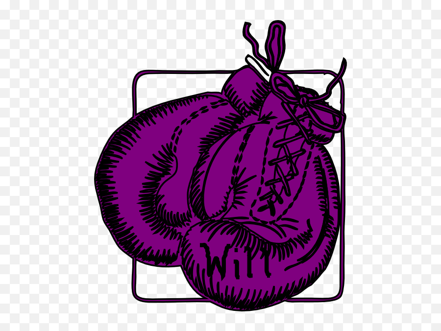 Boxing Gloves Clip Art At Clker - Transparent Purple Boxing Glove Emoji,Boxing Gloves Clipart