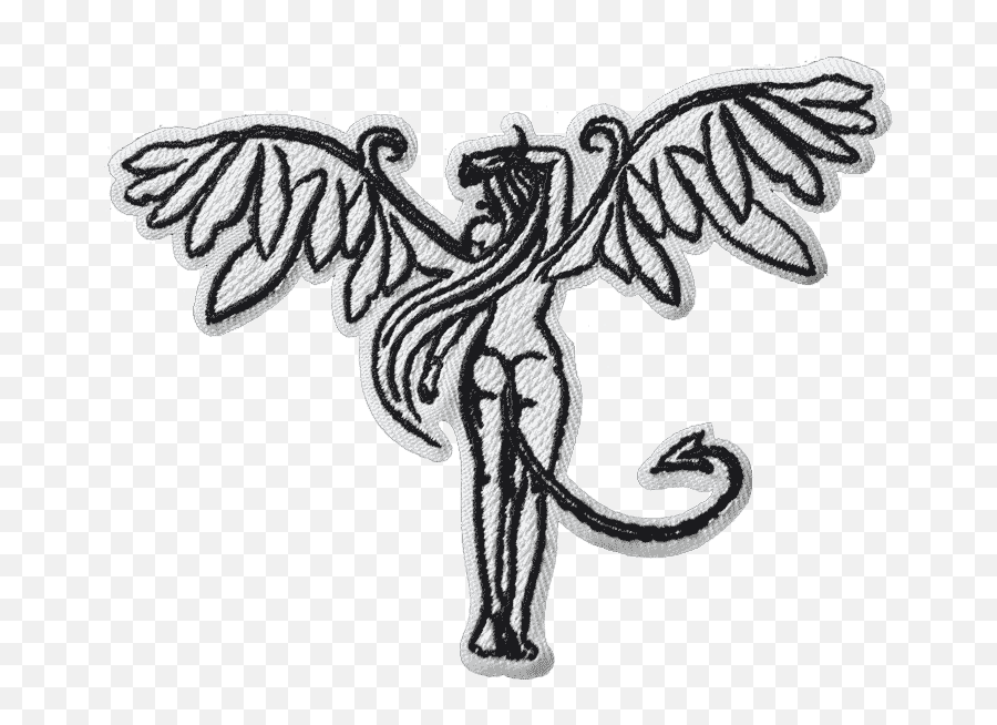 Sebxet Logo Iron - On Patch Naked Angel Sexy Demon Girl Mythical Creature Emoji,Demon Logo
