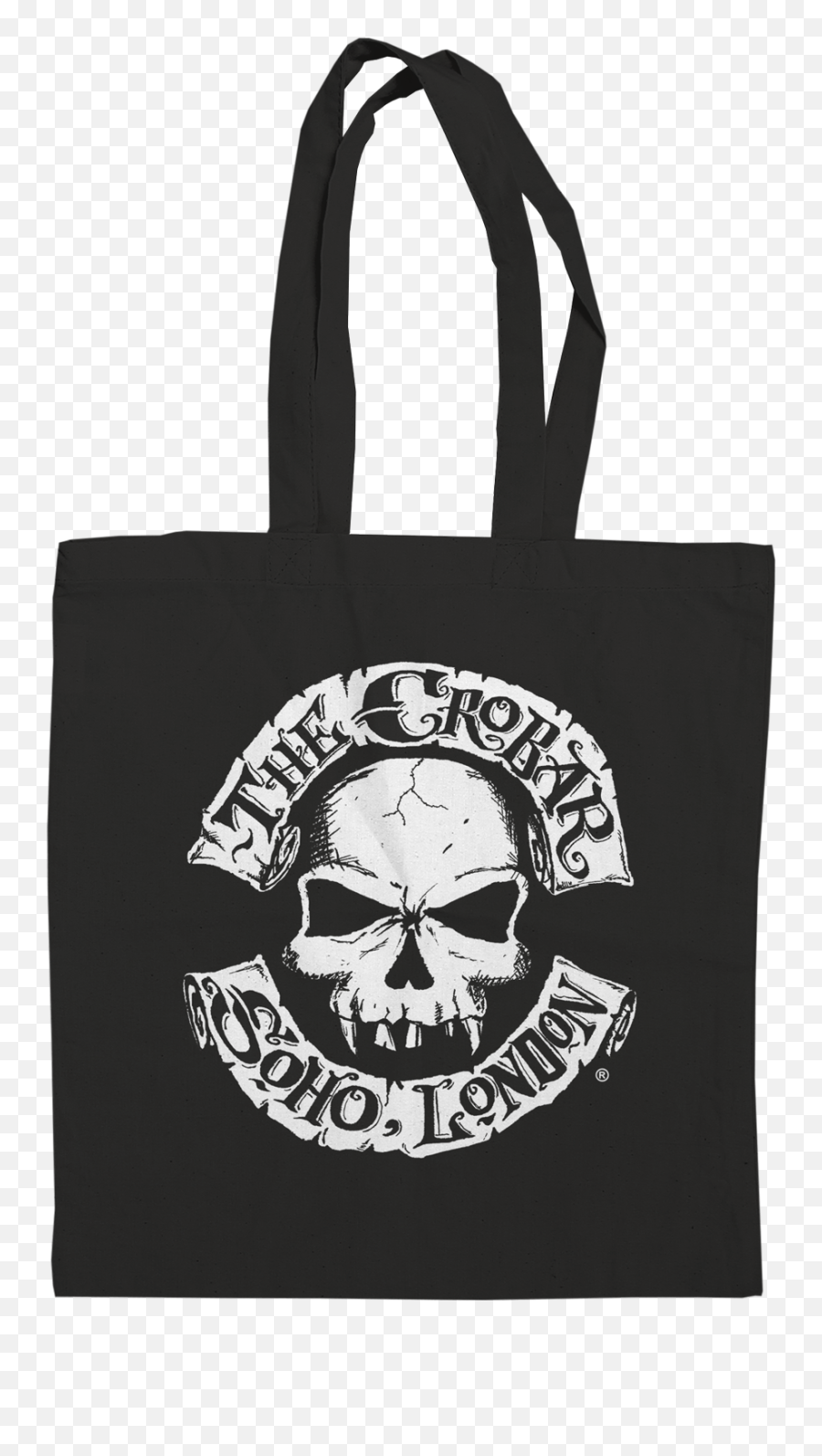 Classic Skull Logo Black Tote Bag - Crobar For Teen Emoji,Skull Logo