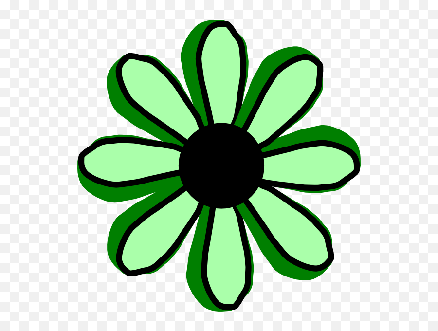 Green Flower Png - Cartoon Green Flowers Png Emoji,April Showers Clipart