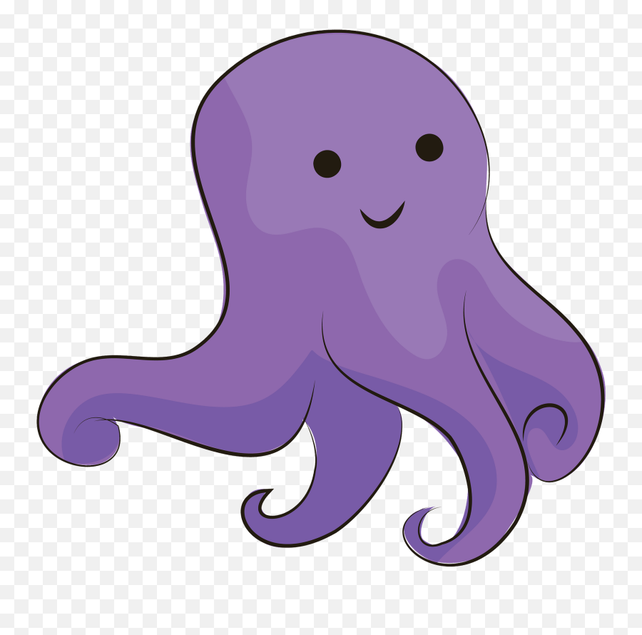Cartoon Octopus Clipart Free Download Transparent Png - Real Octopus Emoji,Octopus Clipart