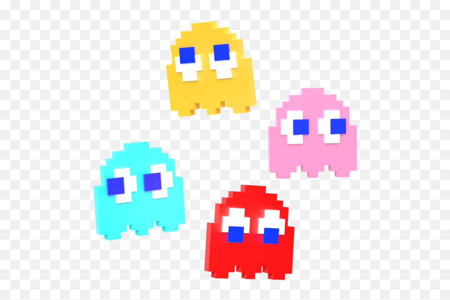 Pacman Ghost - Pacman Ghost Transparent Background Png Transparent Background Pacman Ghosts Png Emoji,Ghost Transparent Background
