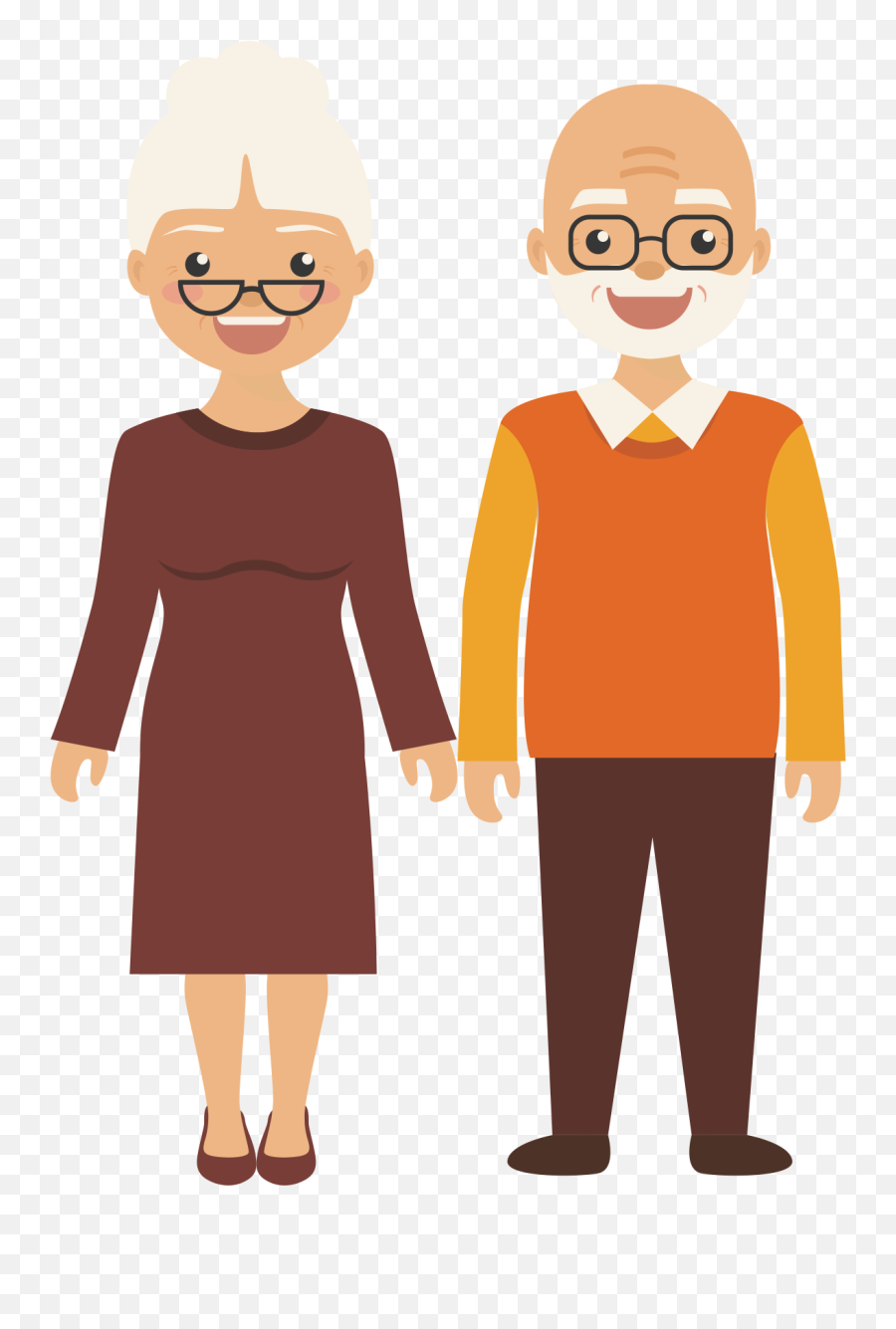 Old Age People Clipart Transparent Png - Old Person Cartoon Png Emoji,People Clipart