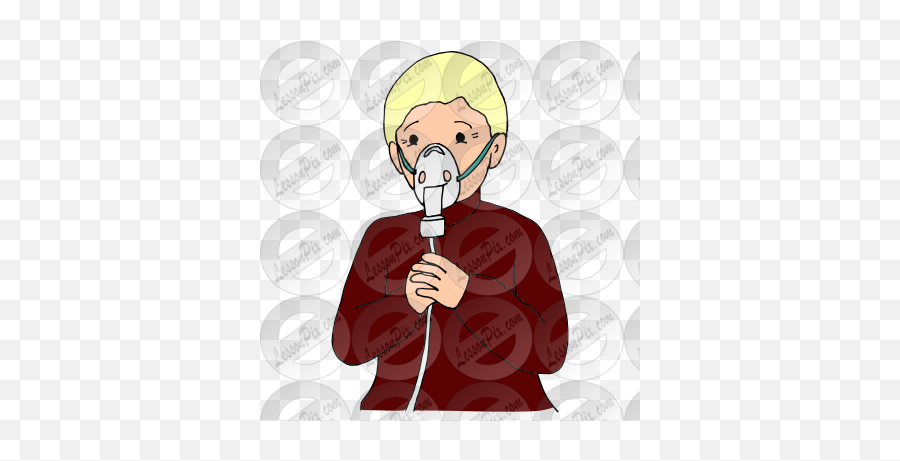 Breathing Treatment Picture For Classroom Therapy Use - Oxygen Mask Emoji,Breathing Clipart