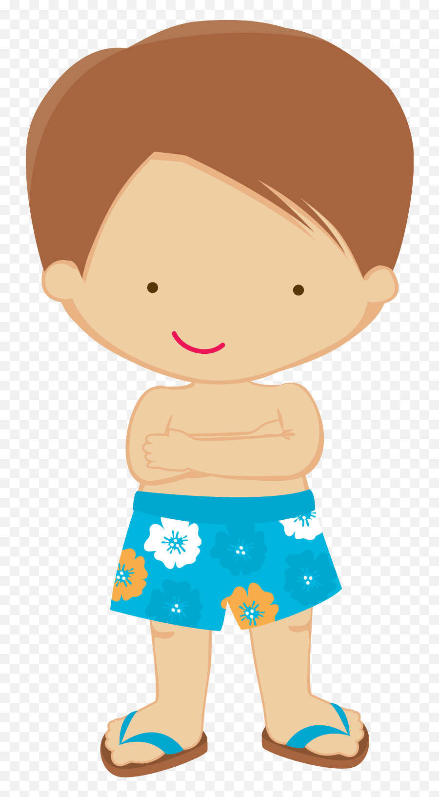 Clipart Boy Beach Clipart Family Clipart Beach Pool - Menino Pool Party Png Emoji,Luau Clipart