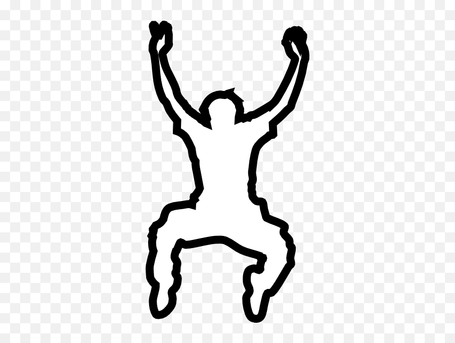 Outline Of A Person Jumping - 324x598 Png Clipart Download Jumping Outline Clipart Emoji,Jumping Clipart