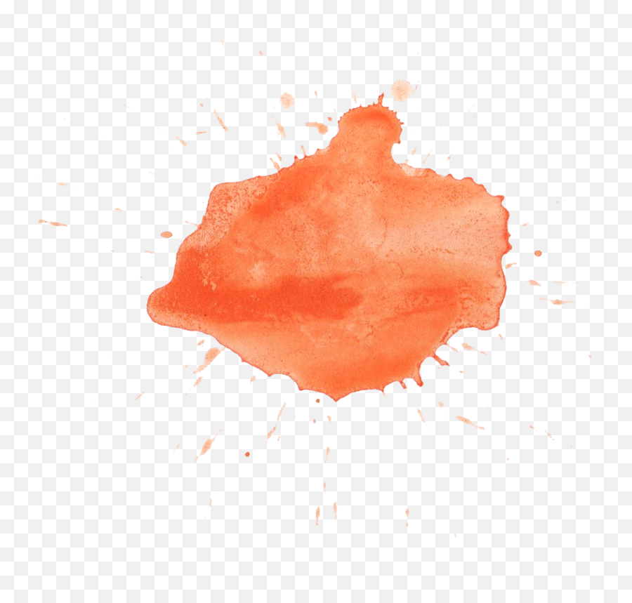12 Orange Watercolor Splatter Png Transparent Onlygfxcom - Watercolour Orange Paint Splash Emoji,Watercolor Png